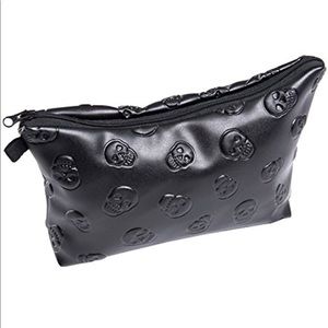 Skull Cosmetic Bag Vegan Leather